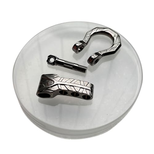 10 set Bow Metal Shackles Screw Pin Anchor Shackle Adjustable D Clasps Buckles for Paracord Bracelet Belt (Black)