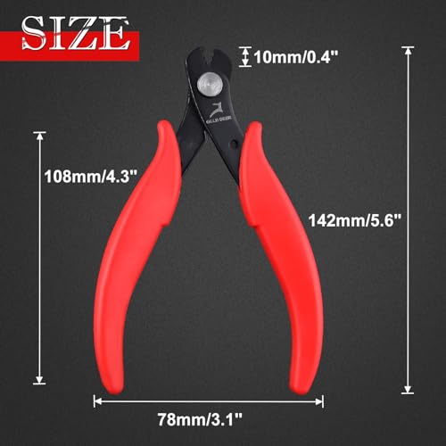 Jewelry Wire Cutters with 3 Cutting Edges Jewelry Parrot Beak Wire Cutter Memory Wire Cutting Pliers Memory Wire Shears Bracelet Pliers Jewelry Making Supplies for Crafting Beading DIY - style: 3 Cutting Edges