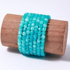 Natural Faceted Tianhe Stone Cube Beads 5-5.5mm 60pcs/str Loose Square Semi Gemstone Stone Beads for Making Bracelets Necklace Earrings - color: Tianhe Stone