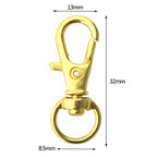 Swivel Clasps Lanyard Snap Hook,cnomg Metal Swivel Lanyard Snap Hook Lobster Claw Clasp (Golden) - color: Golden, size: 1.2 inches