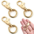 salbsever 3 Pcs Bag Charm Clip Gold Swivel Hooks for Purses Heavy Duty Gold Purse Charms for Handbags Purses Clasps for Bag Making Lobster Clasp Keychain Clip for DIY Crafts Making Accessories