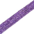 Natural Amethyst 4mm Faceted Round Beads Loose Beads 16 Inch for Jewelry Making Beads - color: Amethyst