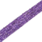 Natural Amethyst 4mm Faceted Round Beads Loose Beads 16 Inch for Jewelry Making Beads - color: Amethyst