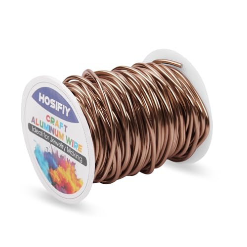 10 Gauge Aluminum Craft Wire, 2.5mm Jewelry Wire for Jewelry Making Supplies and DIY Metal Craft Art (Bronze, 65 Feet) - color: Bronze, size: 10Gauge 65FT