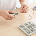 1050 Pieces Open Jump Rings and 150 Pieces Lobster Clasps, Silver Jump Rings Metal Split Connectors for Jewelry Making Crafts (Silver) - color: Silver