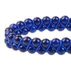 MASSIVE BEADS Double Layer Natural Chakra Healing Power Crystals Macrame Bracelet Yoga Stone Beads Gemstone Meditation Relax Anxiety Bangle for Unisex Women Men - color: Blue Jade, size: 6mm