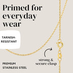 KISPER 24k Gold Cable Link Chain Necklace – Thin, Dainty, Gold Plated Stainless Steel Jewelry for Women & Men with Spring Ring Clasp