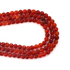 6mm Faceted Natural Red Agate Stone Beads Coin Disc Gemstone Spacer Beads for Jewelry Making DIY Bracelet Necklace - color: Red Agate