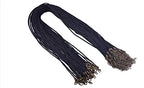 KONMAY 50pcs 2.0mm Satin Silk Necklace With Lobster Clasps and Extension Chain (18'', Black with Antique Brass Clasp) - color: Black with Antique Brass Clasp