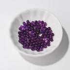 Raicegs 100pcs 4mm Amethyst Beads Natural Gemstone Beads Round Loose Beads for Jewelry Making DIY Bracelets Necklace - color: Amethyst, size: 4mm Round