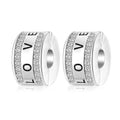 DALARAN Stopper Beads for Bracelets 925 Sterling Silver Clip Spacer Charm Bracelet Stoppers - style: 2Pcs White Charm Stoppers