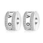 DALARAN Stopper Beads for Bracelets 925 Sterling Silver Clip Spacer Charm Bracelet Stoppers - style: 2Pcs White Charm Stoppers