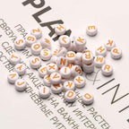 600pcs Acrylic Letter Beads Alphabet Letters Bead, for Friendship Bracelets and Gifts Souvenir Jewelry Making (Orange, 4×7mm(Round)) - color: Orange