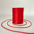 2 mm 330 Feet Satin Nylon Cord String for Jewelry Making Bracelet Necklaces Beading Thread Rattail Macrame Kumihimo Chinese Knot Craft Red - size: Red