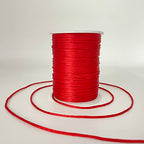 2 mm 330 Feet Satin Nylon Cord String for Jewelry Making Bracelet Necklaces Beading Thread Rattail Macrame Kumihimo Chinese Knot Craft Red - size: Red