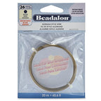 Beadalon German Style Wrapping Wire, Round, Antique Brass Color, 26 Gauge, 20 m / 65.6 ft - color: Antique Brass, size: 26 gauge / 65.6 ft