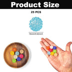 25PCS Translucent Jelly Rhinestone Resin Beads, 0.63 Inch Mixed Color Chunky Bubble Bead, Crystal Loose Spacer Beads for Jewelry Making Bracelets Necklaces Earrings Keychain & DIY Crafts Supplies - color: Jelly Color Translucent