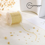 Crisjanggo 32.8 Feet Jewelry Making Chains Gold Cable Chains 14K Gold Plated Brass Chains Roll Spool for Jewelry Making DIY Craft Supplies with Jump Rings and Lobster Clasps - color: Cable Gold
