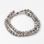 60Pcs Natural Dalmatian Jasper Beads 6mm Round Gemstone Beads Smooth Stone Loose Bead for DIY Bracelets Necklace Earrings Jewelry Making - color: Natural Dalmatian Jasper, size: 6mm