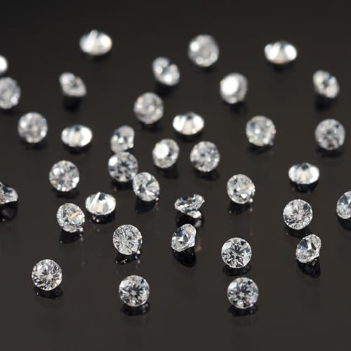 FASHEWELRY 500Pcs 1.5mm Cubic Zirconia Cabochons Tiny Rhinestone Clear Pointed Back Faceted Crystal Diamante Gems for Nail Art Craft Replacing Jewelry Grade AAA - color: Clear, size: 1.5mm