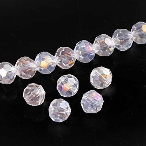 300PCS 6mm Rondelle Faceted Crystal AB Glass Beads for DIY Crafts, Jewelry Making - color: Crystal AB, size: 6mm/300pcs