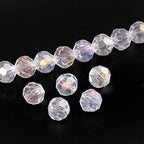 300PCS 6mm Rondelle Faceted Crystal AB Glass Beads for DIY Crafts, Jewelry Making - color: Crystal AB, size: 6mm/300pcs