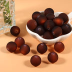 25pcs Resin Transparent Frosted Beads 16mm Cat Eye Circular Rubber Bead Spacer Bead DIY Making Friendship Bracelet Phone Chain Keychain Pen Beads Accessories (Coffee) - color: Coffee
