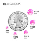 Blinginbox 25000pcs Flatback Rhinestones,Resin Non Hotfix Rhinestones Large Quantity Wholesale for Crafts DIY Creative Design,Clothes,Makeup,Nail Art (4mm=0.15", Lt.Rose AB) - color: Lt.Rose AB, size: 4mm=0.15"