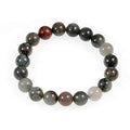 AD Beads Natural Gemstone Round Beads Stretch Bracelet Healing Reiki 10mm (Dragon Bloodstone) - color: Dragon Bloodstone