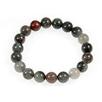 AD Beads Natural Gemstone Round Beads Stretch Bracelet Healing Reiki 10mm (Dragon Bloodstone) - color: Dragon Bloodstone