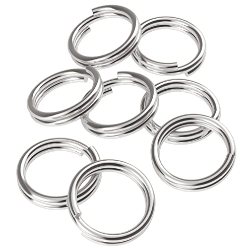Pawfly 100 Pack 2/5 Inch Mini Split Jump Ring with Double Loops Small Metal Rings Connectors for Jewelry Necklaces Bracelets Earrings Crafts Ornaments and DIY Arts - size: 2/5 Inch,100 PCS