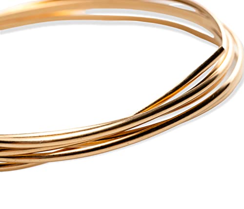 18 Gauge, 14/20 Yellow Gold Filled Wire (Half Round) Half Hard 14K Gold Filled Made in USA - 1FT by CRAFT WIRE - size: 18 Gauge, style: 1 Foot