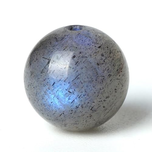 100Pcs Natural Stone 6mm Grey Moonstone Round Loose Gemstone Energy Healing Beads Hole Size 1mm DIY Smooth Beads for Bracelet Necklace Earrings Jewelry Making - color: Grey Moonstone, size: 6mm
