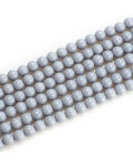 8mm Glass Beads 46PCS Glass Beads for Jewelry Making Charm Round Loose Bead for Bracelet Making Kit (Gray Glass) - color: Gray Glass