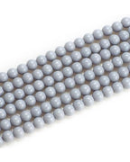 8mm Glass Beads 46PCS Glass Beads for Jewelry Making Charm Round Loose Bead for Bracelet Making Kit (Gray Glass) - color: Gray Glass