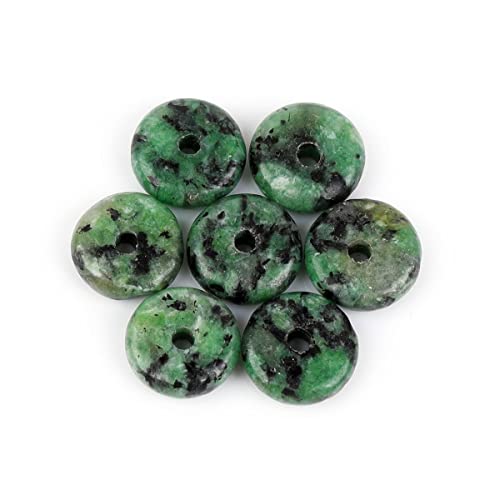 JOE FOREMAN 2x6mm Natural Green Zoisite Stone Semi-Gemstone Heishi Disc Rondelle Spacer Beads for Jewelry Making Full 15" Strand Energy Stone Healing Power - color: Green Zoisite Stone