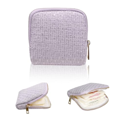 Stratalife Travel Jewelry Case - Small Jewelry Organizer for Bracelets Necklace Healing Crystal, Portable Earring Ring Organizer with Zipper Pouches for Traveling Gift for Women, Violet Purple - color: Quilted Violet Purple