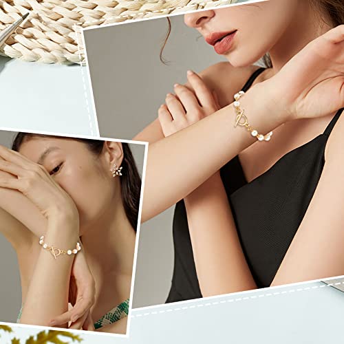 Beebeecraft 15 Sets 18K Gold Plated Toggle Jewelry Clasps Connectors Round Ring Toggle T Bar Clasps Sets for Necklace Bracelet Earring Making, 15x12mm - color: #2 15 sets