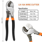 Sanuke Battery Cable Lug Crimping Tool, Cable Cutters High Leverage, Wire Crimper for AWG 8 6 4 2 1/0 Copper Wire Lugs, Aluminum Copper Communication Cables Cutting