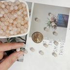8mm Crackle Glass Beads for Jewelry Making, 700Pcs Round Crystal Beads for Bracelets, DIY Crafts (Champange Crackle) - color: Champange Crackle