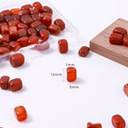 Natural Large Red Agate Cube Stone Beads 8x11mm 38cm/str Loose Semi Gemstone Stone Square Beads for Making Bracelets Necklace - color: Red Agate