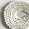 780Pcs Briolette Crystal Glass Beads for Jewelry Making, 3-10mm Faceted White Crystal Beads for Bracelets, Rondelle Glass Beads Bulk for Crafts Wine Charms Wind Chimes Suncatchers - color: White