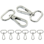 16 Pack Swivel Lobster Clasps, 1 Inch Silver Lobster Claw Clasps for Keychains, Oval Ring Swivel Snap Hooks Metal Lobster Clips for Purse, Snap Tabs, Craft Making - color: Silver