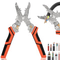 Wire Stripper Cutter Crimping Tool - 9 in 1 Wire Stripper Tool with Cutter Crimper Function AWG 22-10 Wire Cutters Pliers for Wire Splitting,Stripping,Cutting,Crimping, Clamping,Winding,Sharpening
