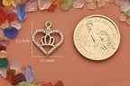 Pack of 20 Rhinestone Charms Gold Plated Pendants Pave Crystal Accessories for Necklace Bracelet Jewelry Making DIY Crafting - color: (Crown)VID60401