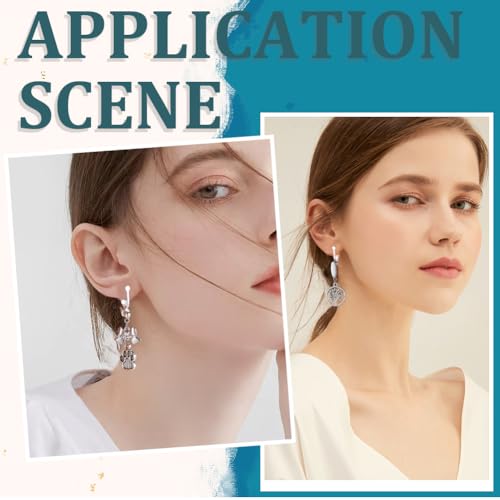 1 Box 36Pcs Silver Earring Converter Clip on Earrings Backs Brass with Comfort Pads Painless Earring Components Earring Clips for Non Pierced Ears Jewelry Making Supplies DIY Craft Beginner - color: Silver