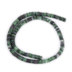 JOE FOREMAN 2x6mm Natural Green Ruby Zoisite Stone Semi-Gemstone Heishi Disc Rondelle Spacer Beads for Jewelry Making Full 15" Strand Energy Stone Healing Power - color: Green Ruby Zoisite Stone