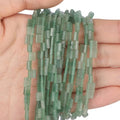 Natural Green Aventurine Stone Beads, Each Approximately 5x5x2mm Square 2-Hole Spacer Bead, are Used to Make Bracelets, Earrings, Necklaces, with Each String Measuring 15-16 Inches - color: Green Aventurine