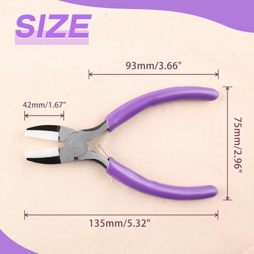 SPEEDWOX 5.5-Inch Double Nylon Flat Jaw Pliers for Jewelry Making - Soft Jaw Pliers - style: Flat Nylon Jaw Pliers