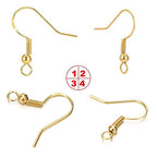 S925 Sterling Silver Earring Hooks - 8Pcs/4 Pairs Hypoallergenic 18K Gold Plated Ear Wires Fish Hooks for Jewelry Making, Jewelry Findings Parts with Rubber Earring Backs Stopper for DIY Jewelry - color: Regular Silver and Gold